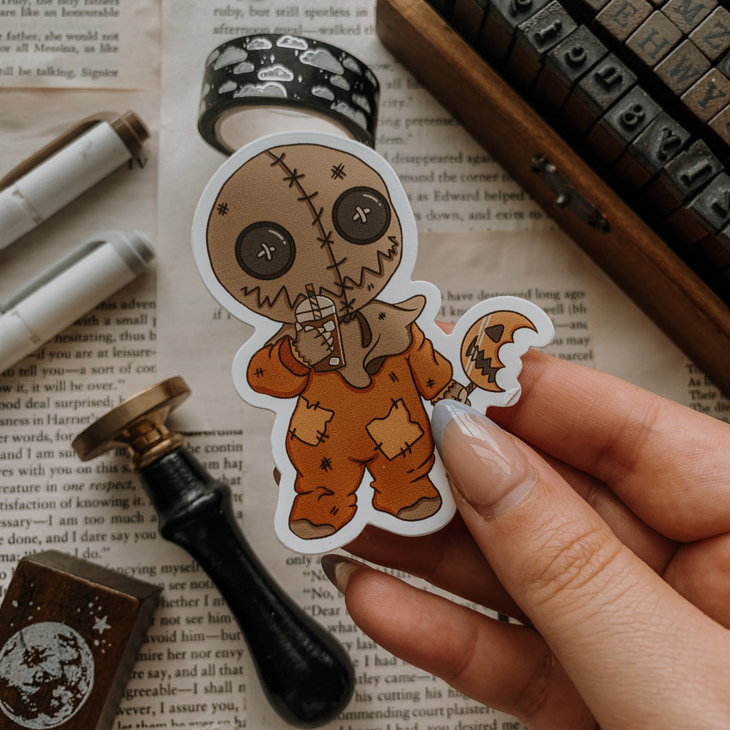 Trick or Treat Coffee Vinyl Sticker