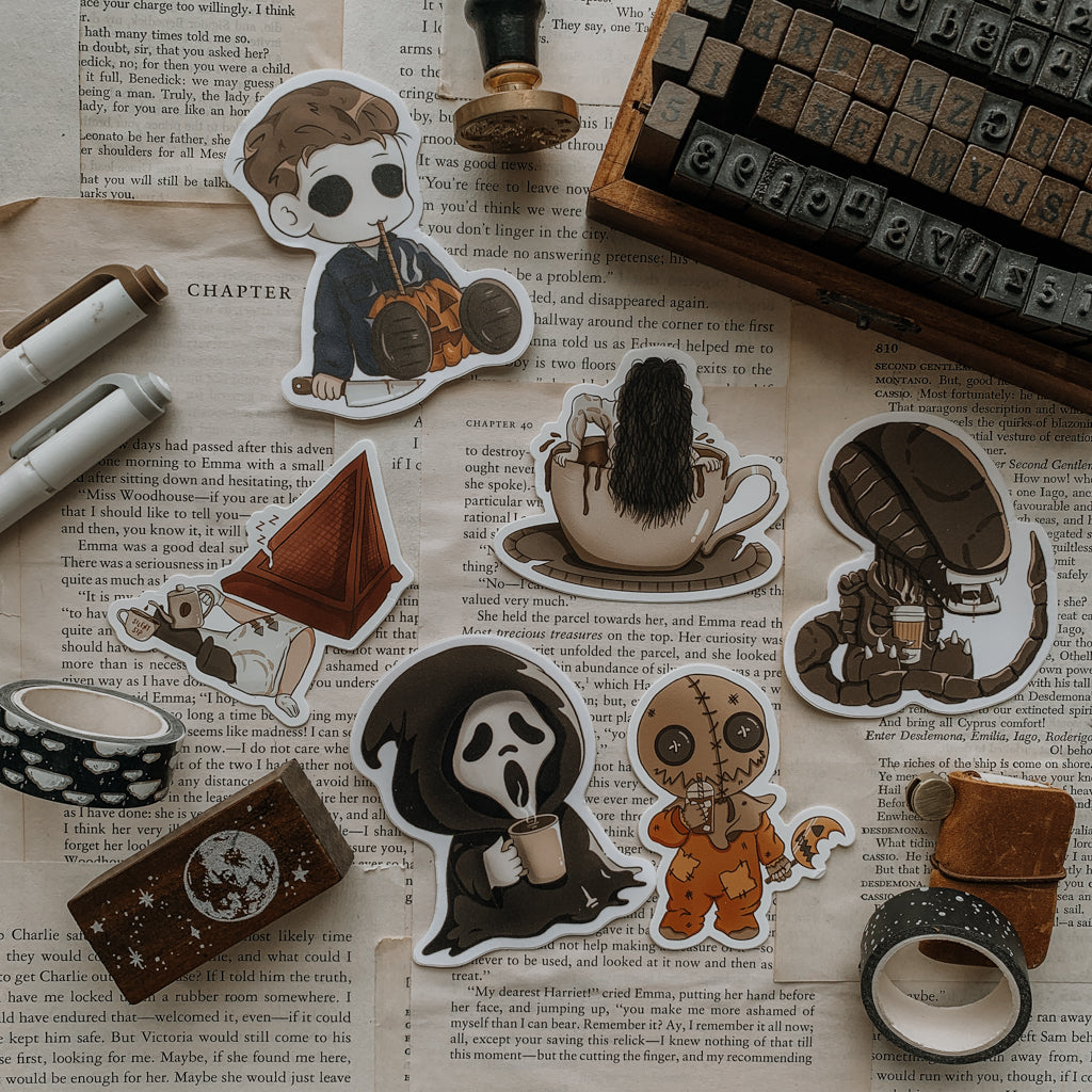Silent Sip Coffee Vinyl Sticker