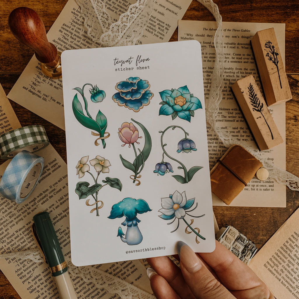 Teyvat Flora Sticker Sheet