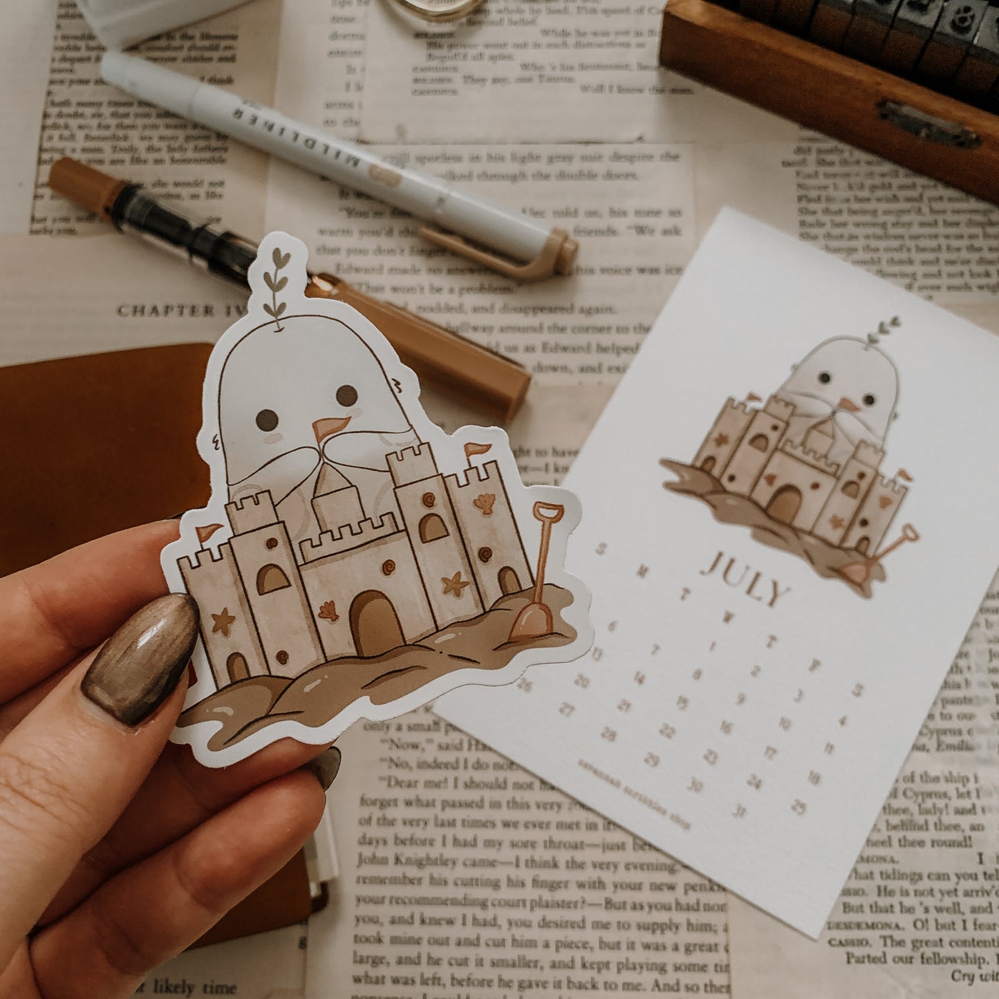 Cello Sandcastle Vinyl Sticker
