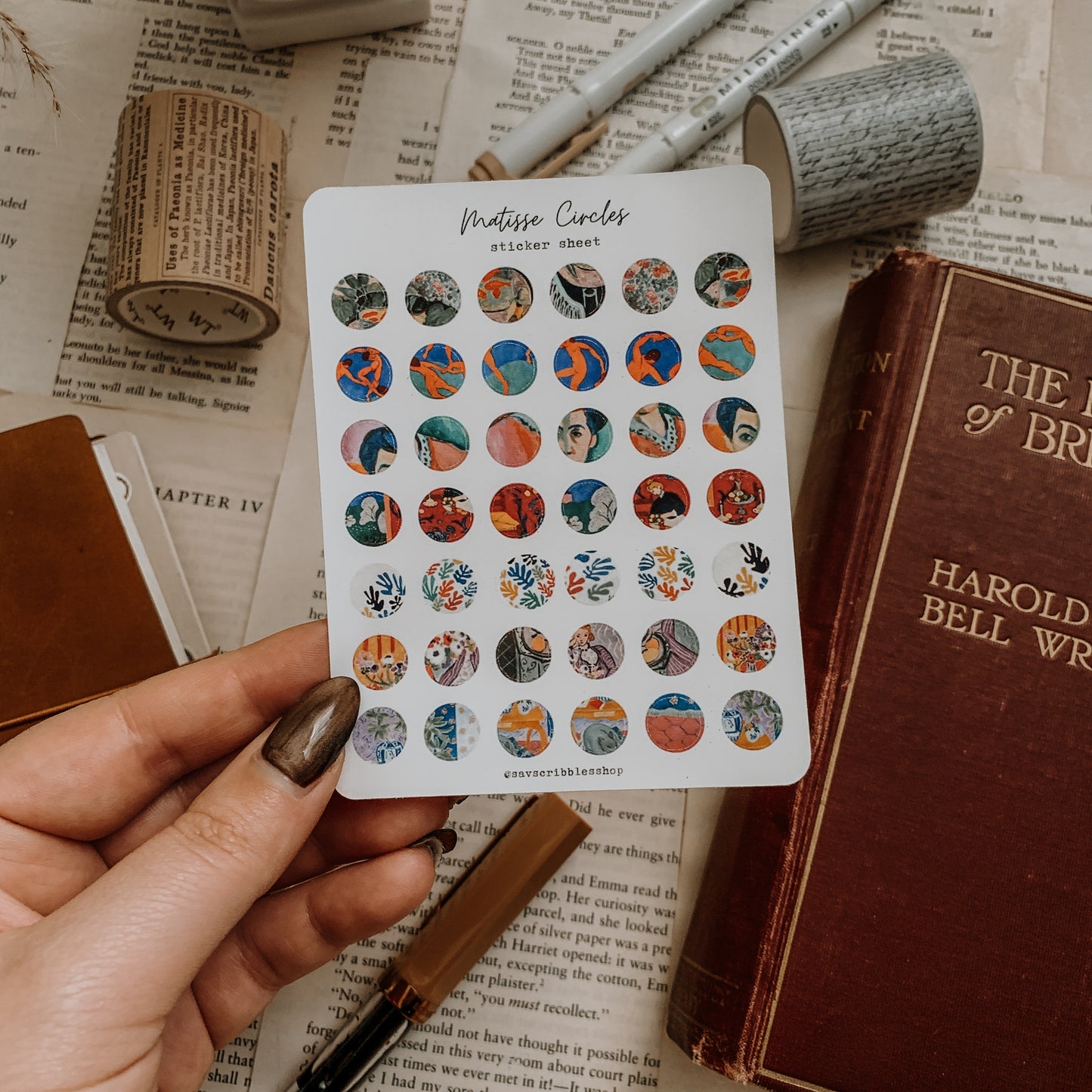 Picasso Circles Sticker Sheet