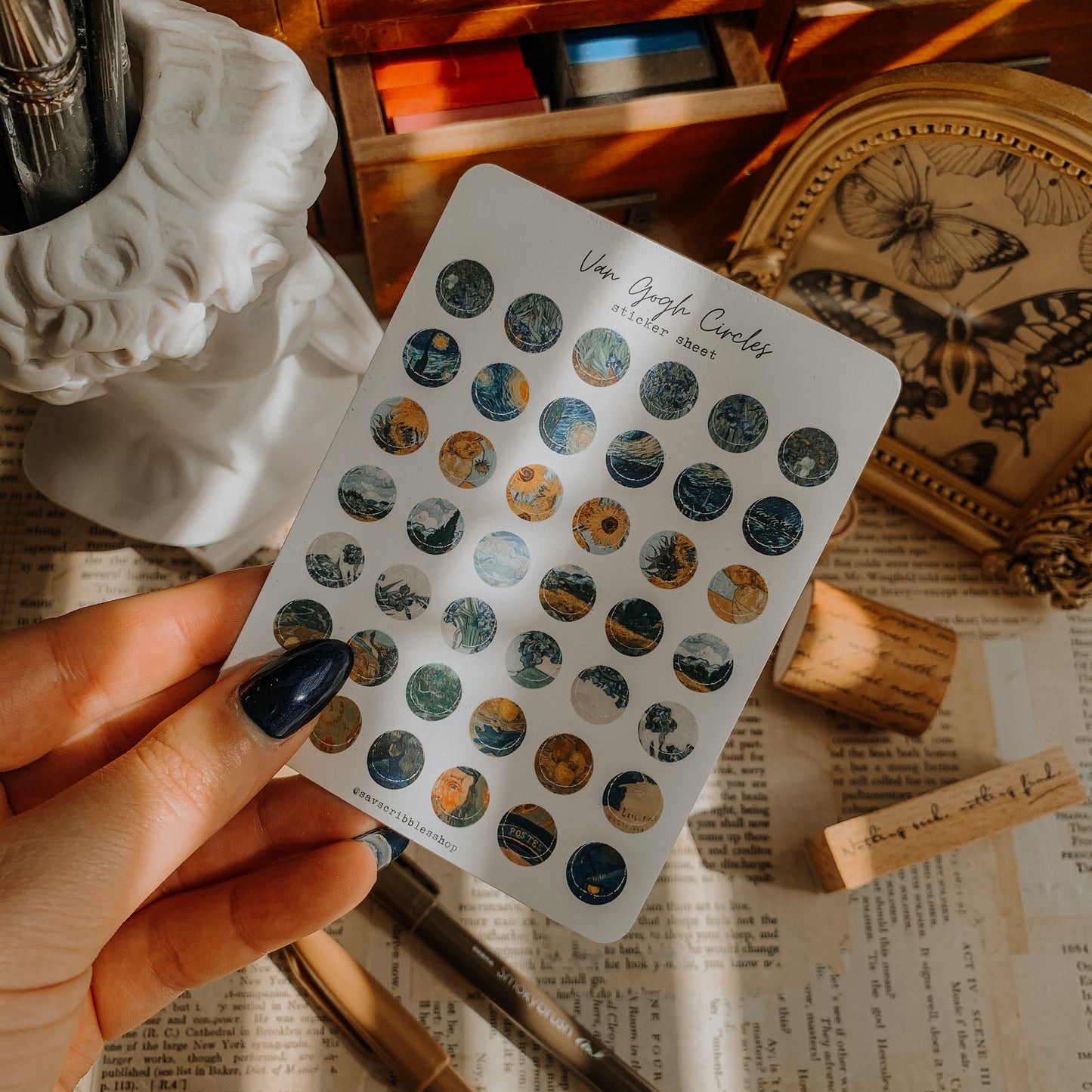 Van Gogh Circles Sticker Sheet
