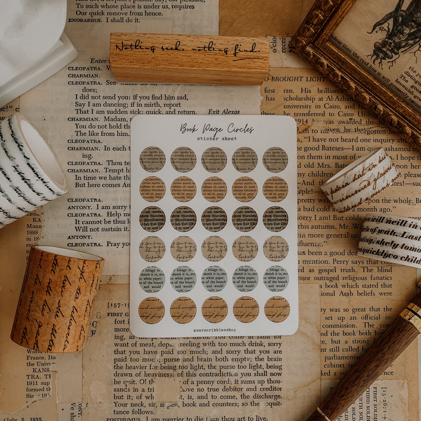Ephemera Circles Sticker Sheet