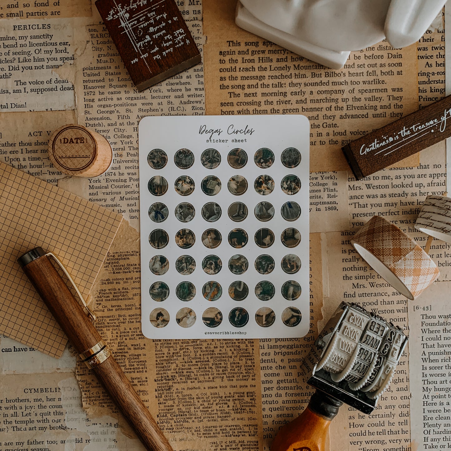 Degas Circles Sticker Sheet