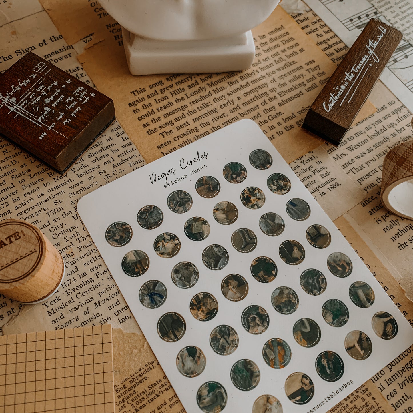 Degas Circles Sticker Sheet