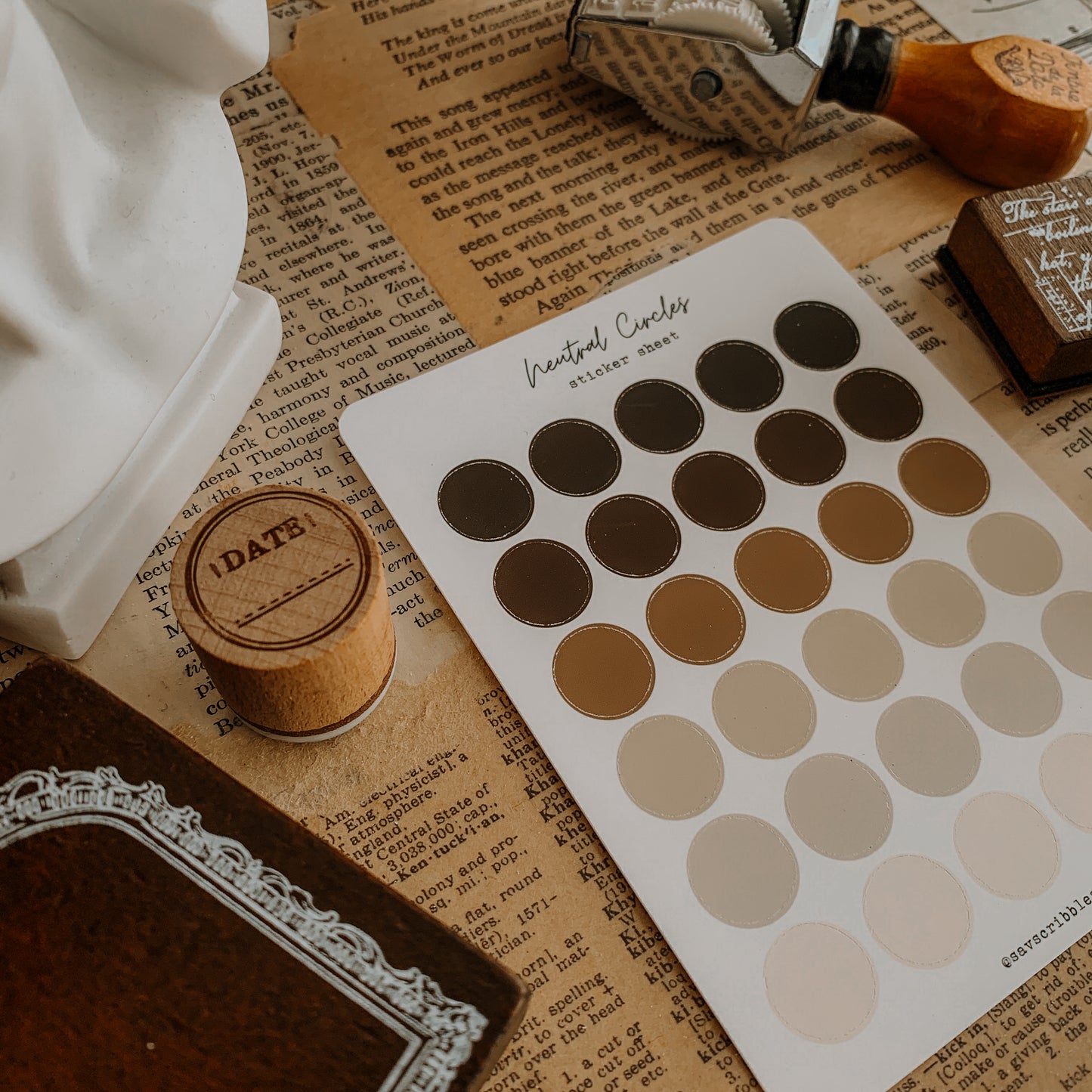 Neutral Circles Sticker Sheet