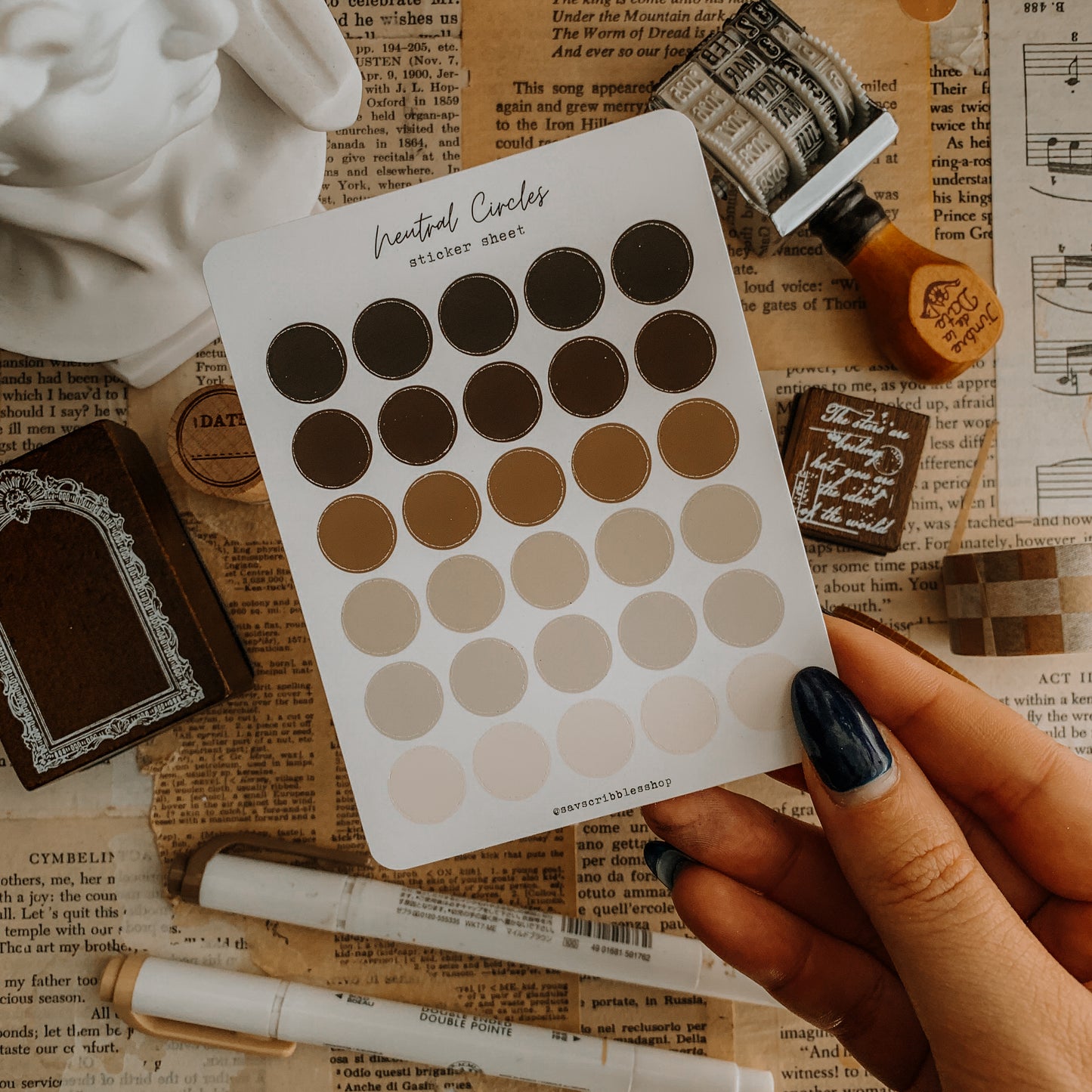 Neutral Circles Sticker Sheet