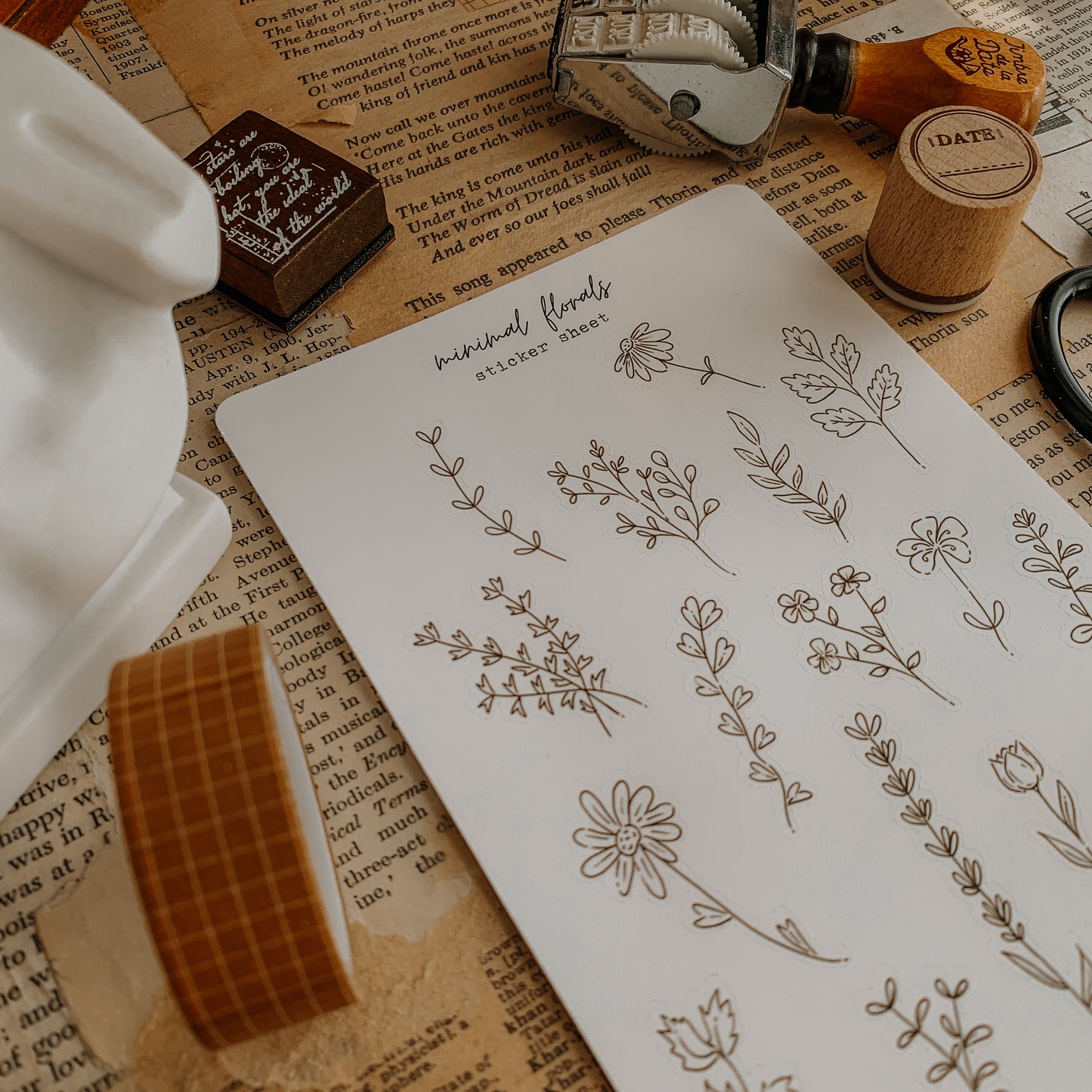 Minimal Florals Sticker Sheet