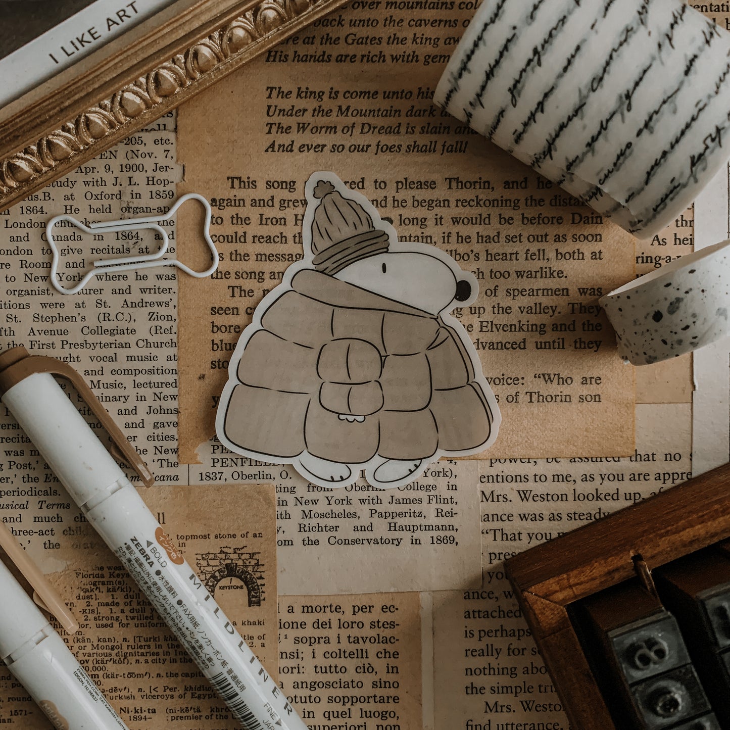 Snoopy Parka Vinyl Sticker
