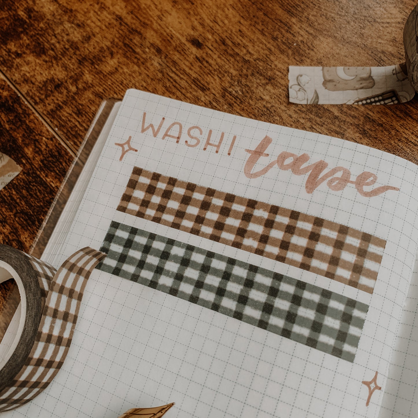Green Gingham Washi Tape