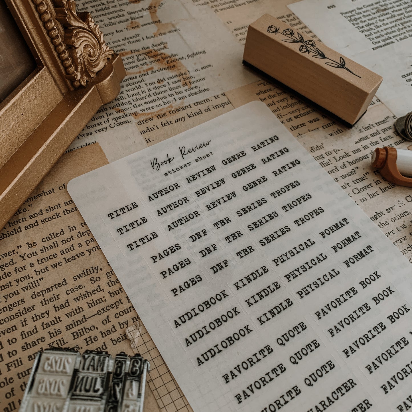 Book Review Sticker Sheet