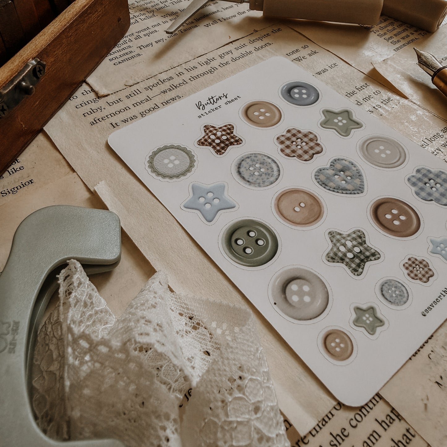 Buttons Sticker Sheet