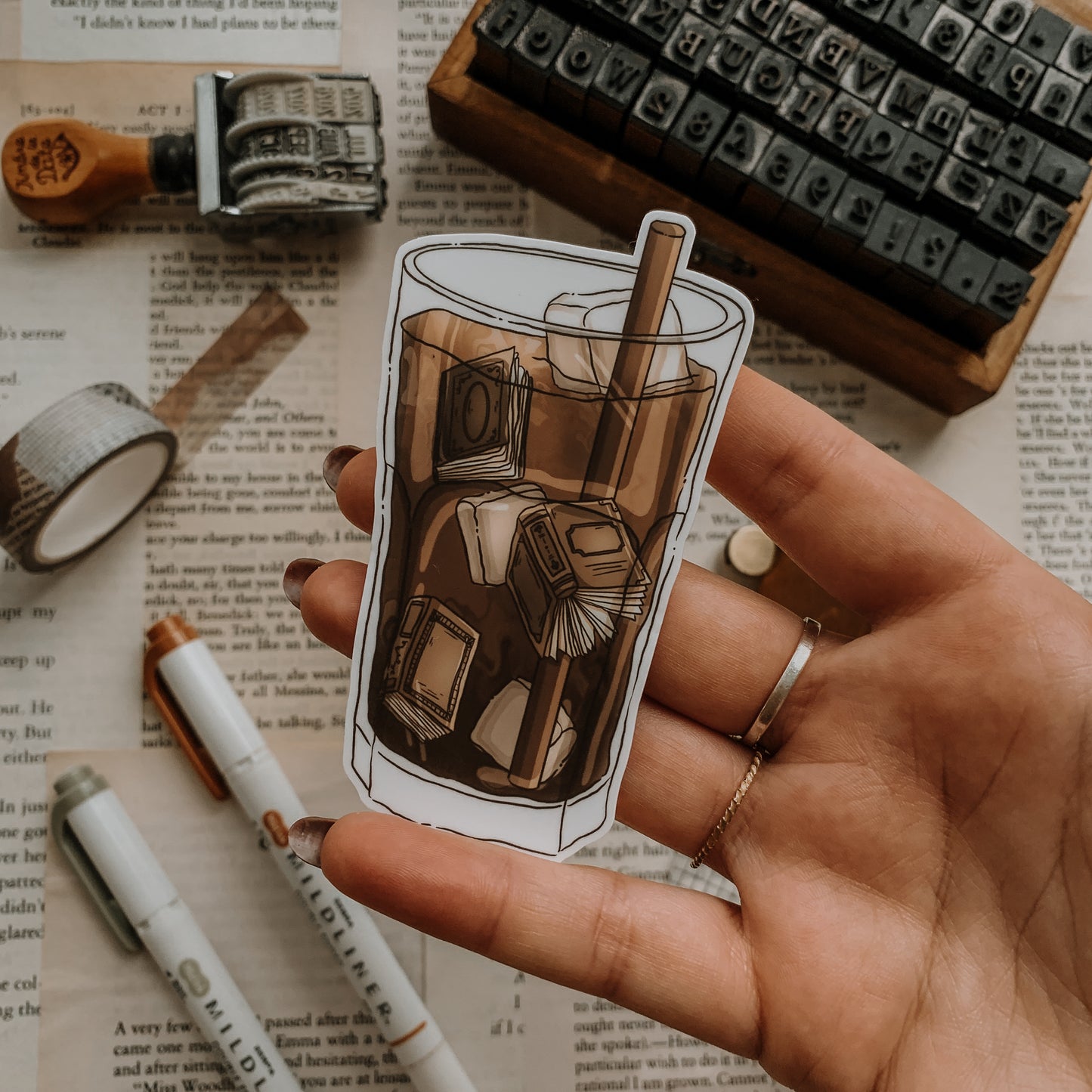 Iced Coffee Vinyl Sticker