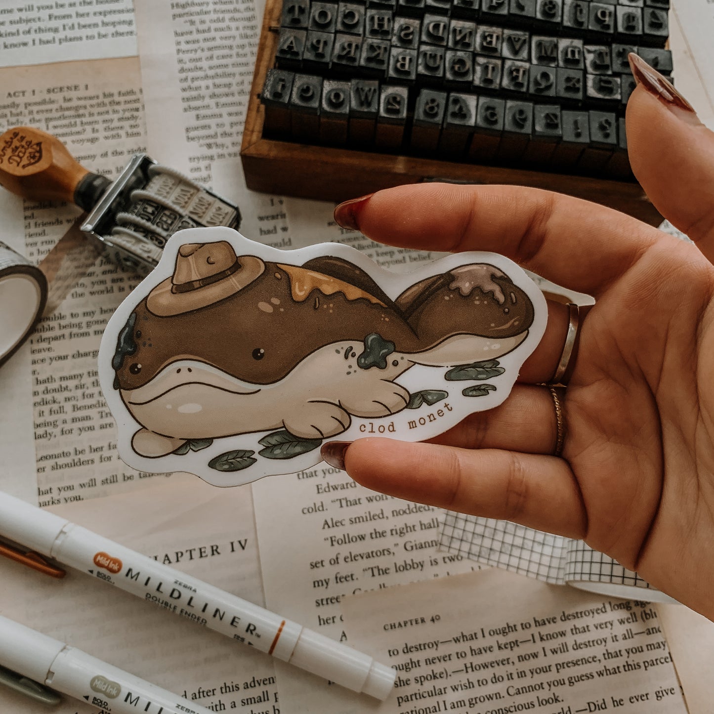 Clodsire Painter Vinyl Sticker