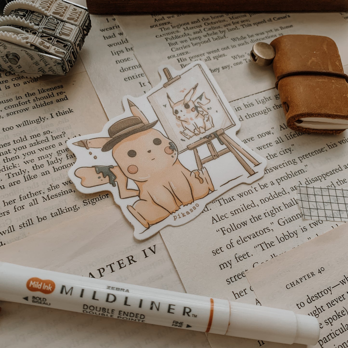 Pikachu Painter Vinyl Sticker