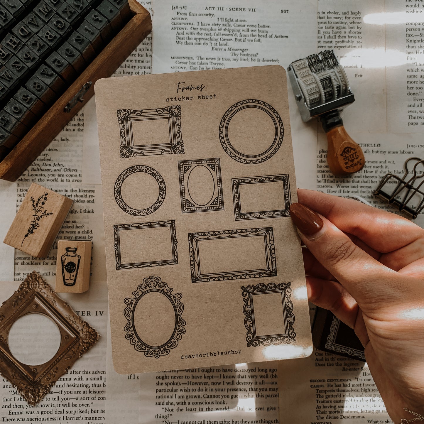 Vintage Frames Sticker Sheet