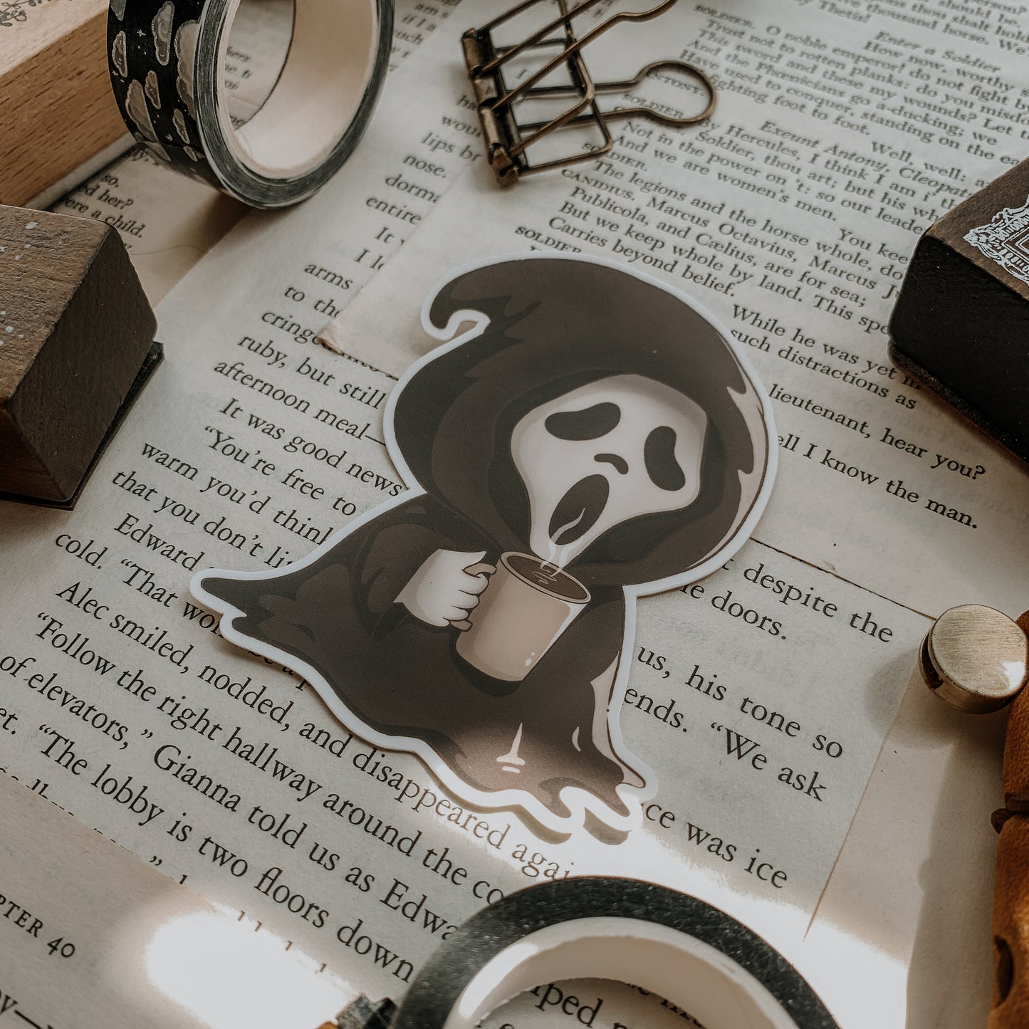 Coffee Ghost Vinyl Sticker
