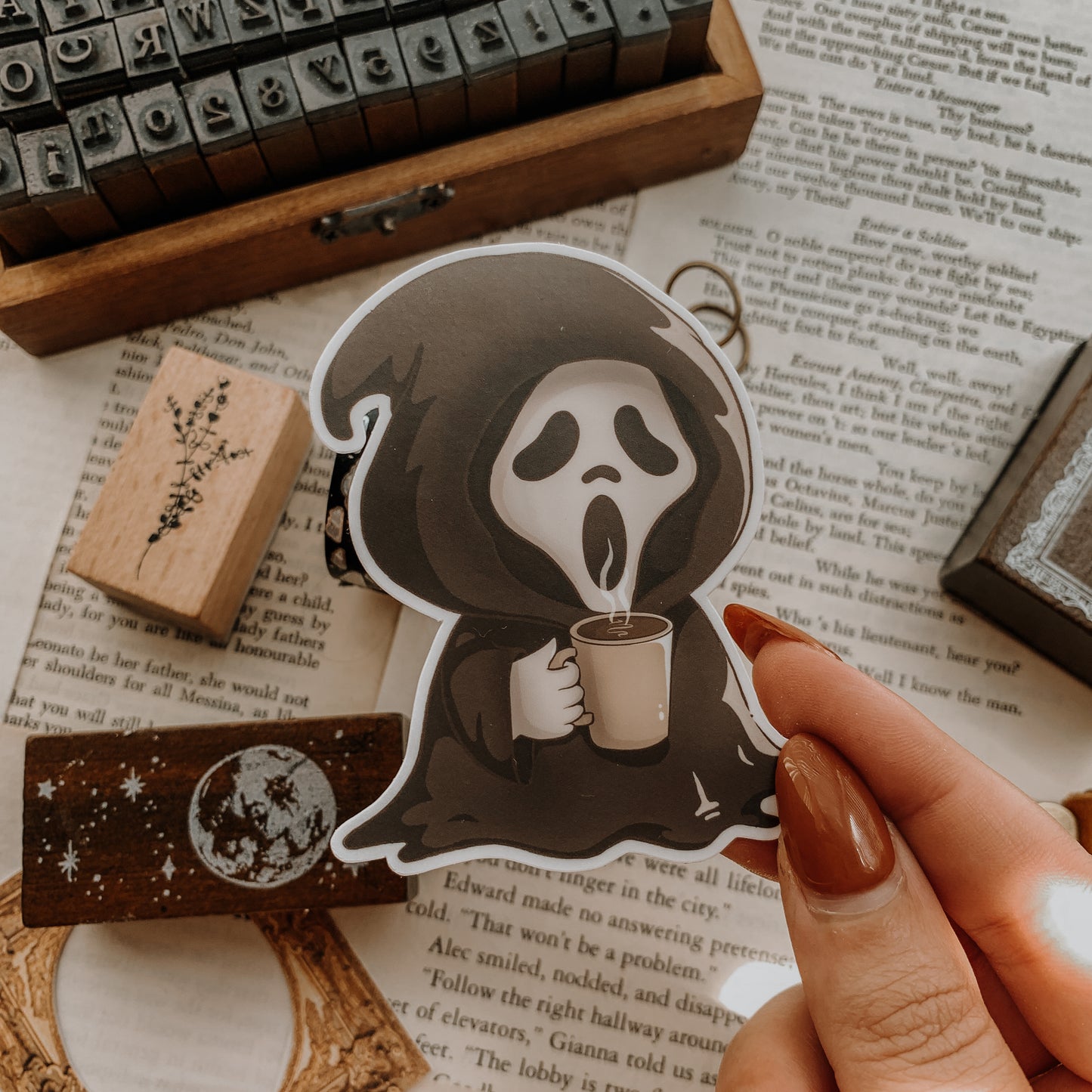 Coffee Ghost Vinyl Sticker
