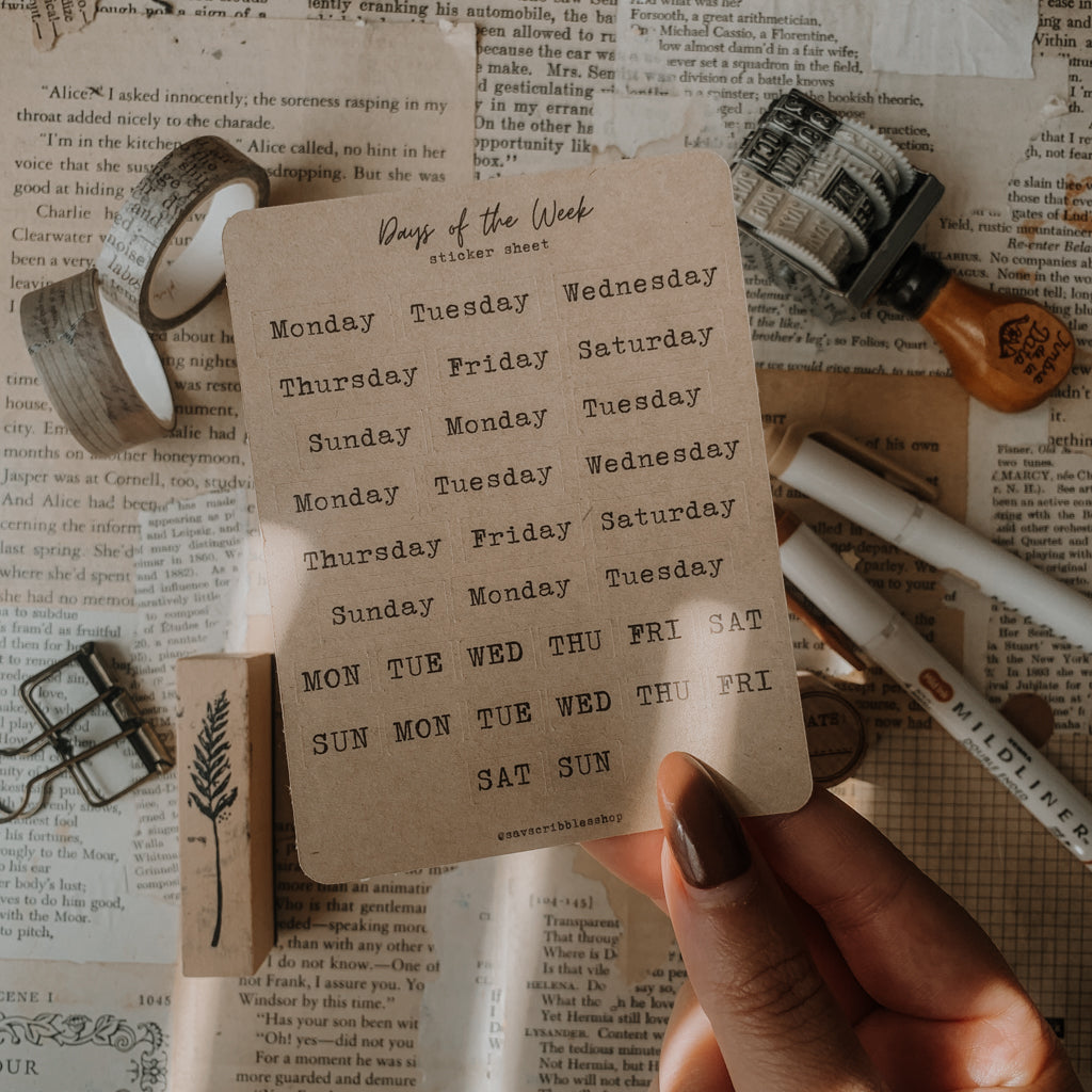 Days Sticker Sheet