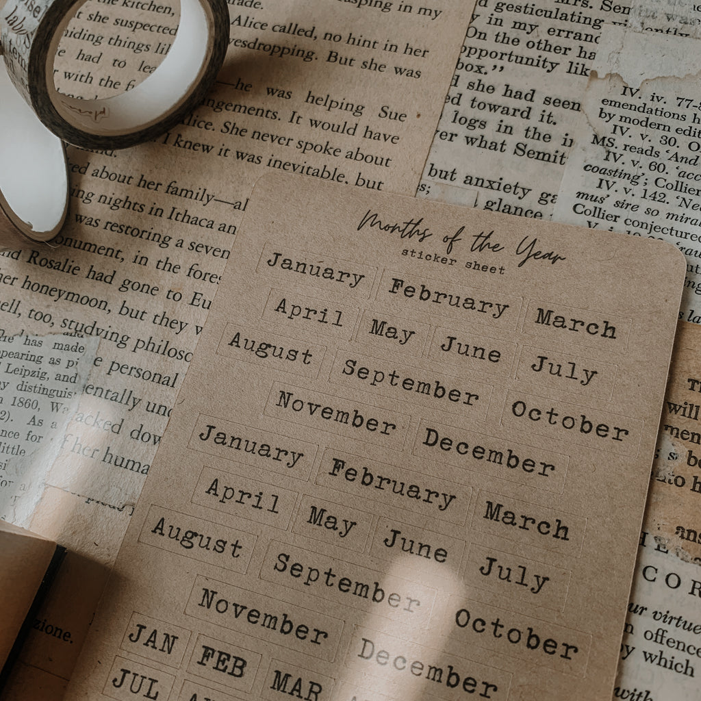 Months Sticker Sheet