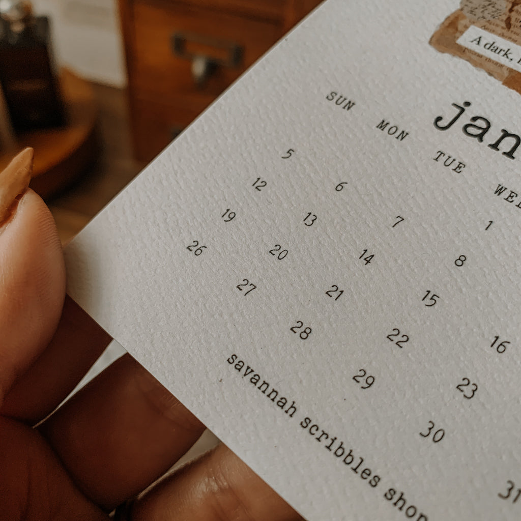 2025 Calendar Cards