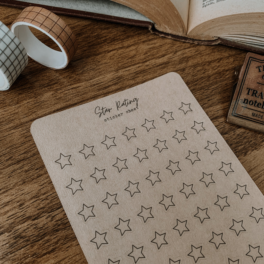 Book Star Rating Sticker Sheet