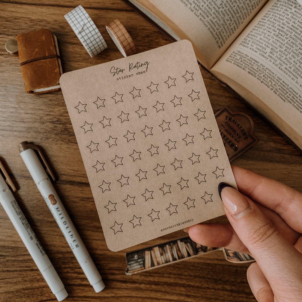 Book Star Rating Sticker Sheet