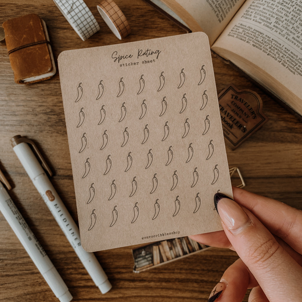Spice Rating Sticker Sheet