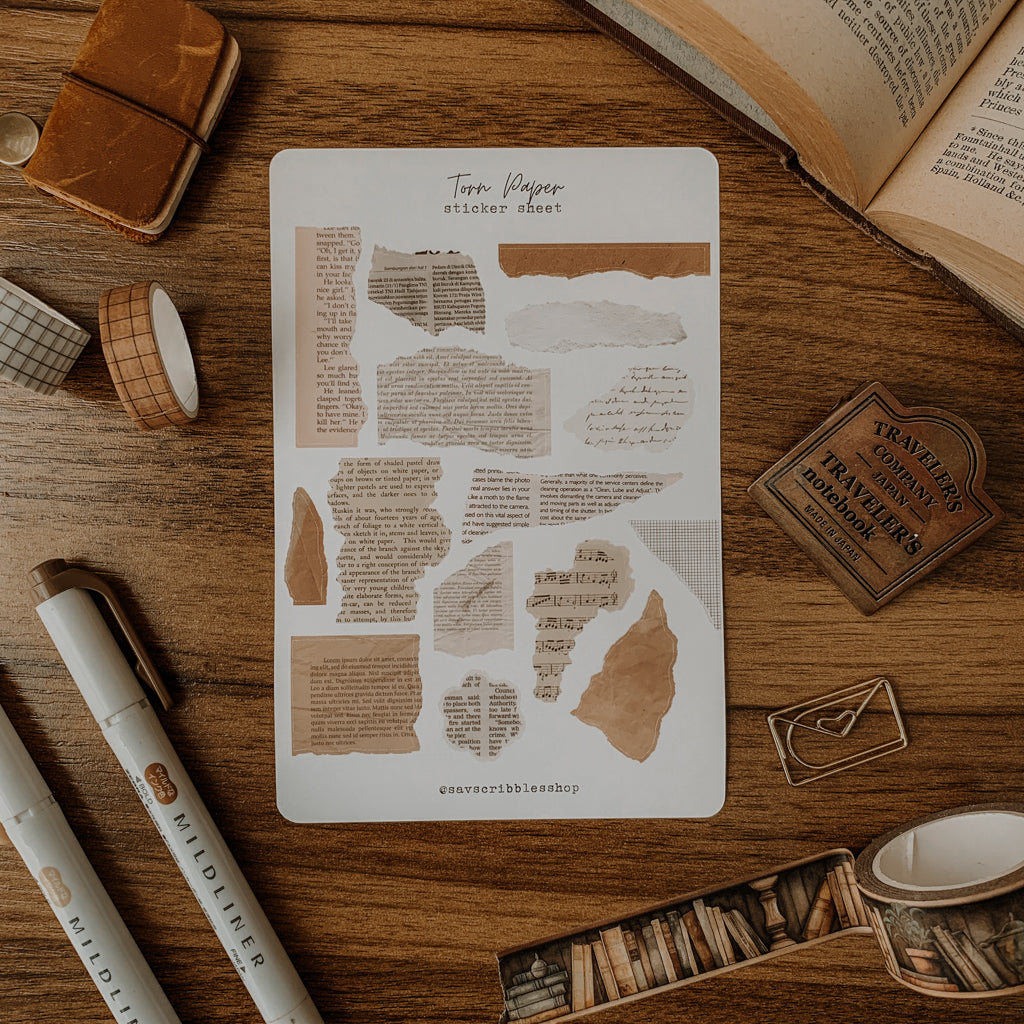 Torn Paper Sticker Sheet