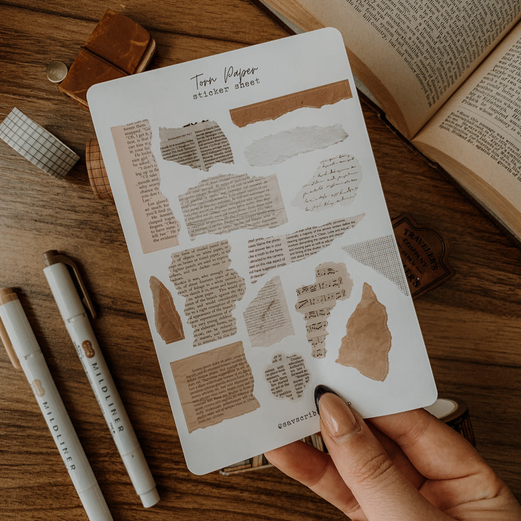 Torn Paper Sticker Sheet