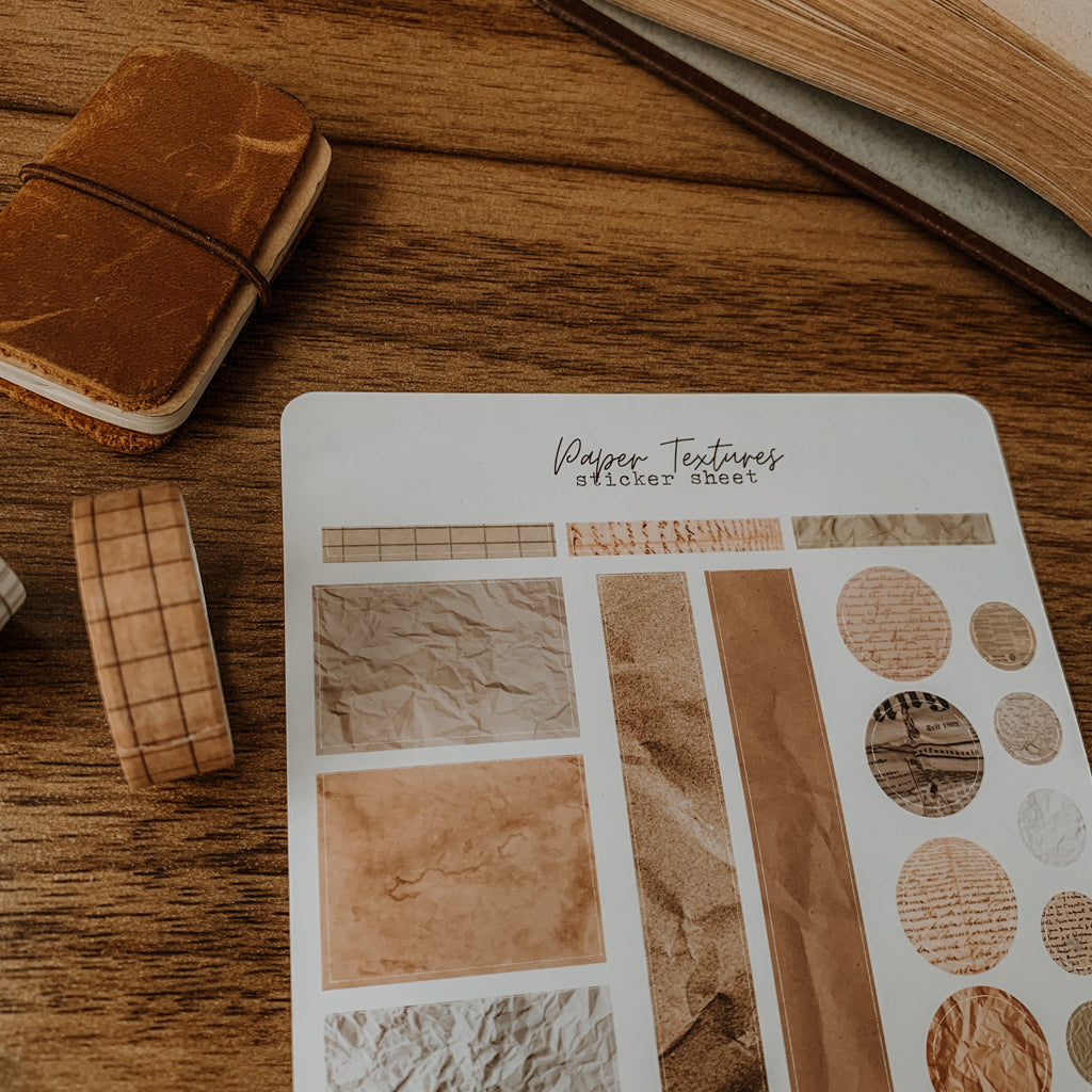 Paper Textures Sticker Sheet
