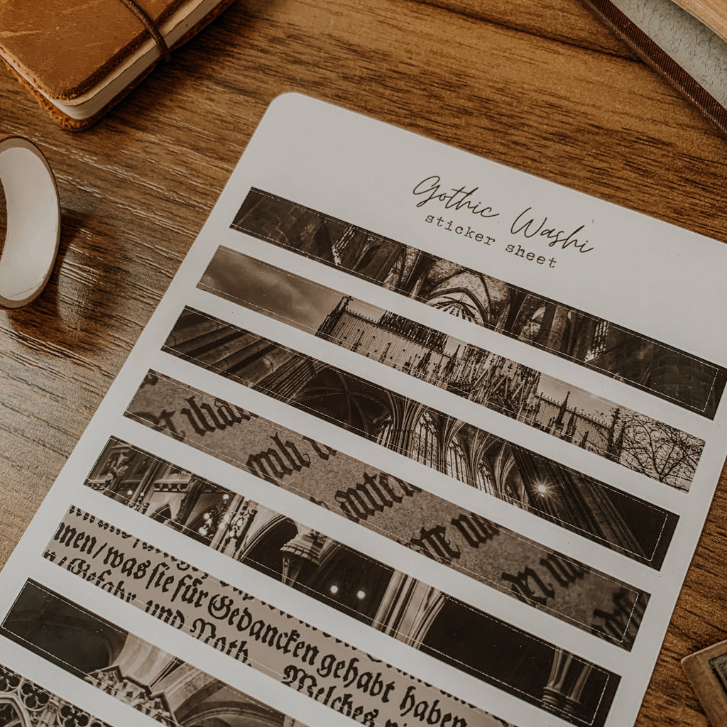 Gothic Washi Sticker Sheet