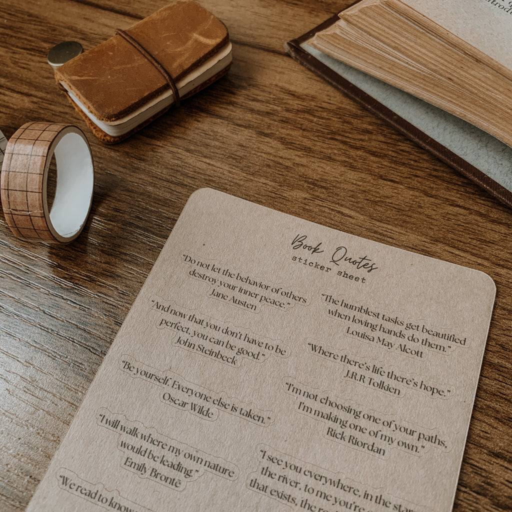 Bookish Quotes Sticker Sheet