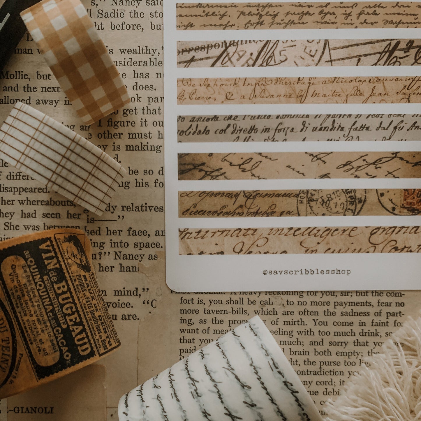 Vintage Washi Sticker Sheet