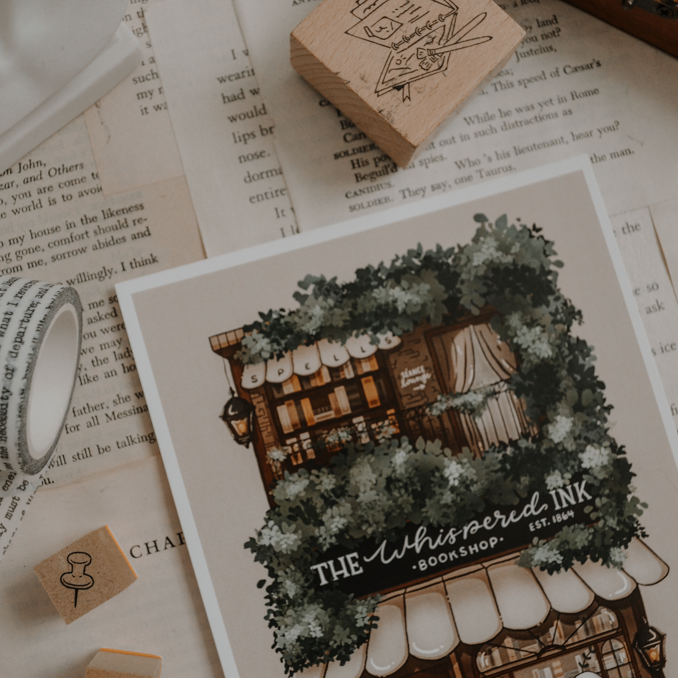 Cello Bookshop Art Print