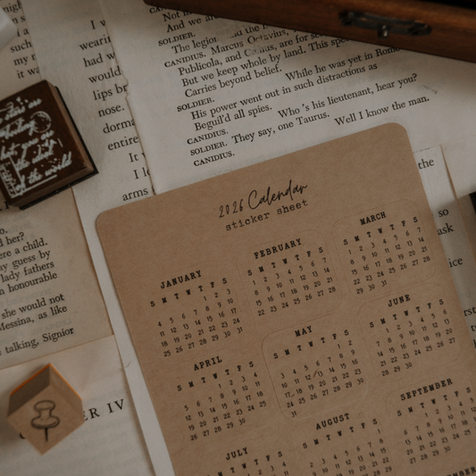 2026 Calendar Sticker Sheet