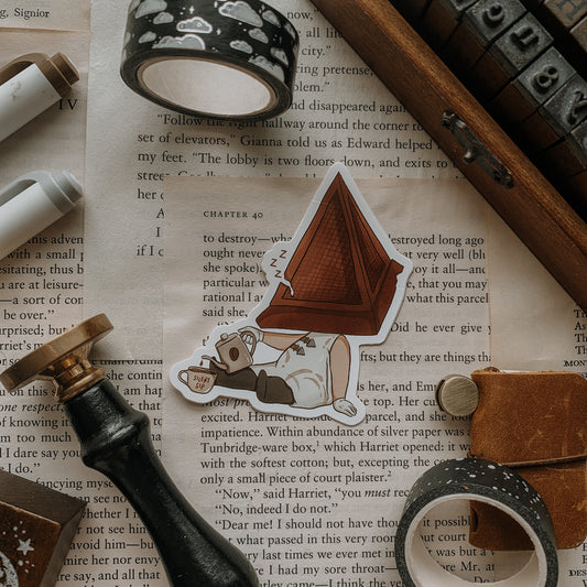 Silent Sip Coffee Vinyl Sticker
