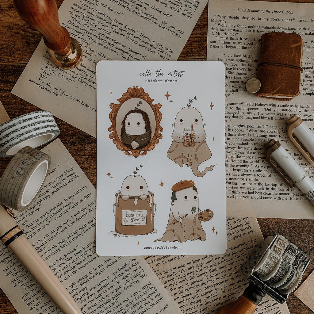 Cello Artist Sticker Sheet