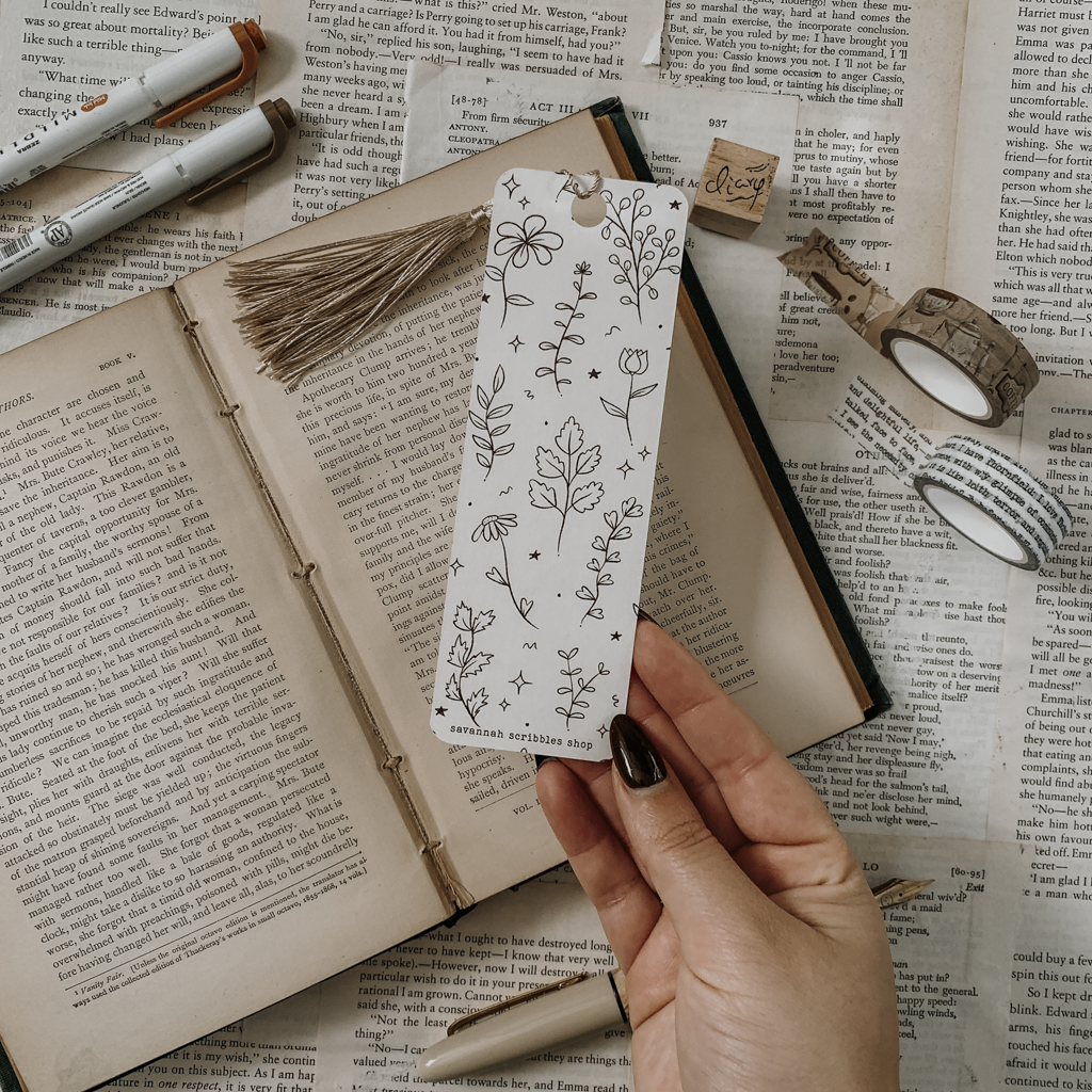 Minimal Florals Bookmark