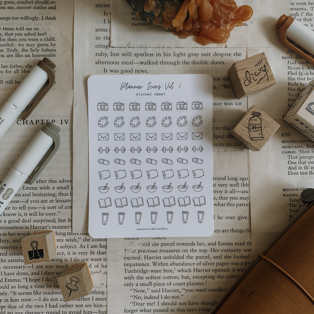 Planner Icons Sticker Sheet Vol. 1