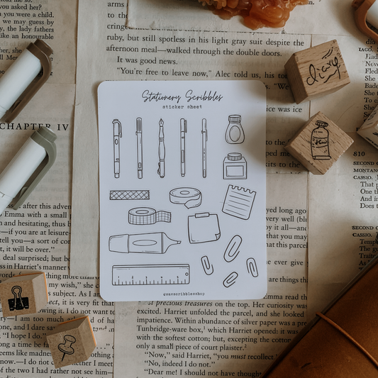 Stationery Supplies Sticker Sheet