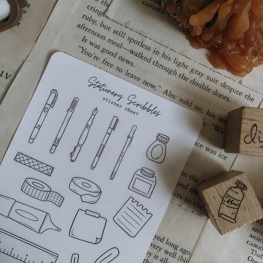 Stationery Supplies Sticker Sheet
