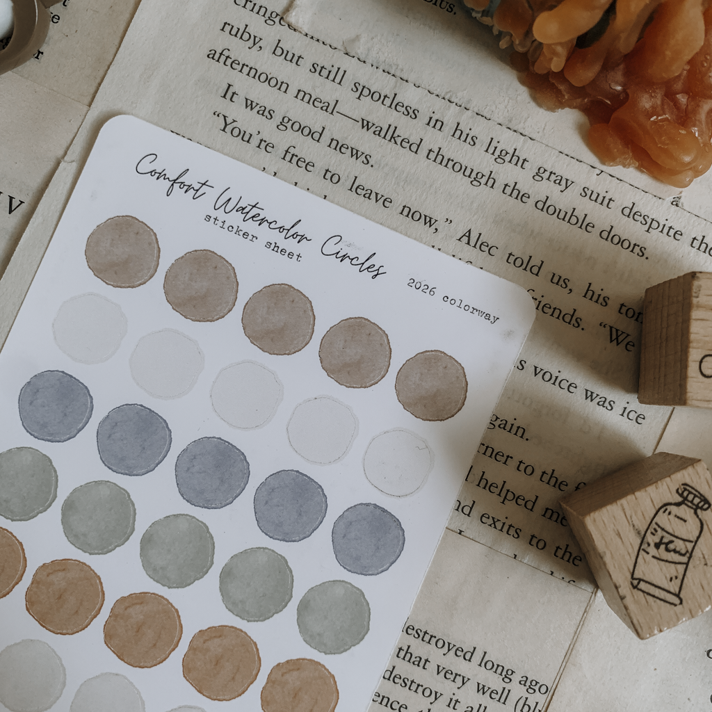 Comfort Watercolor Circles Sticker Sheet