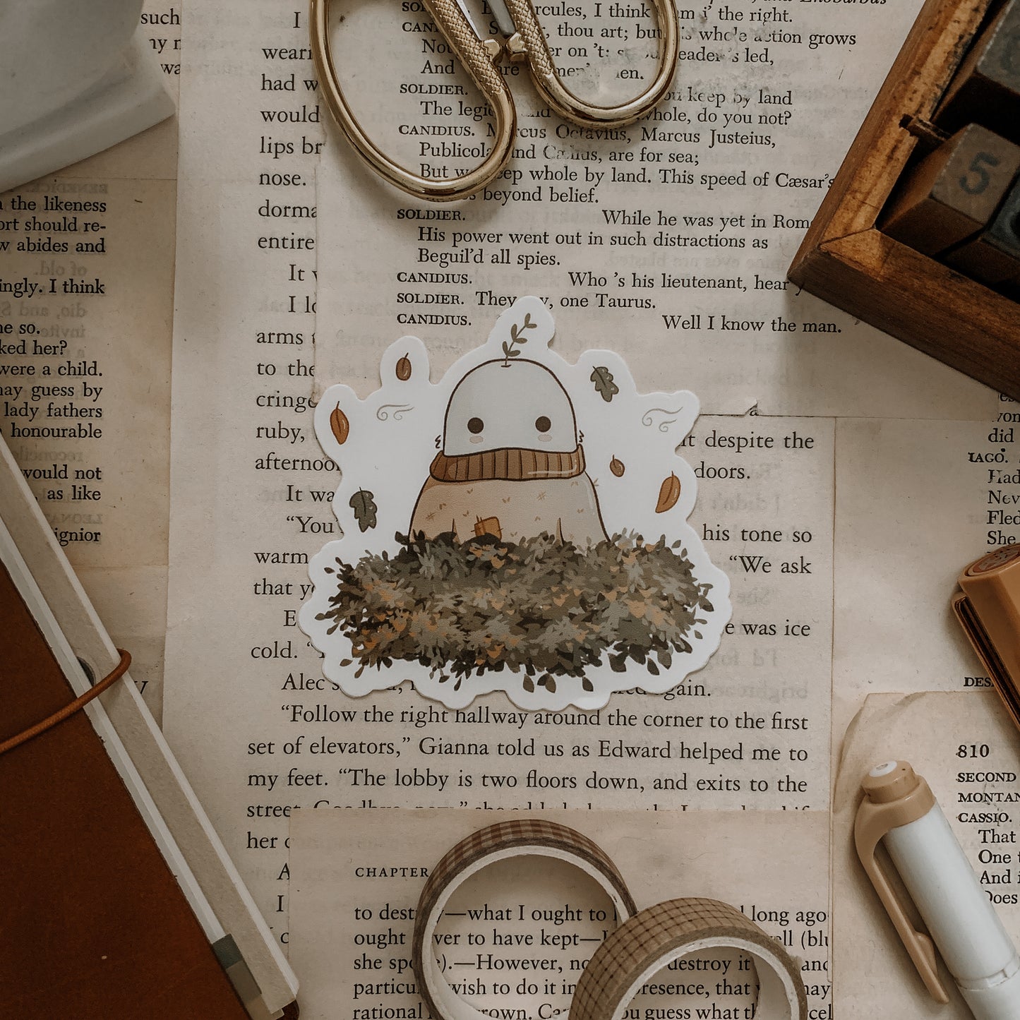 Cello in Autumn Vinyl Sticker