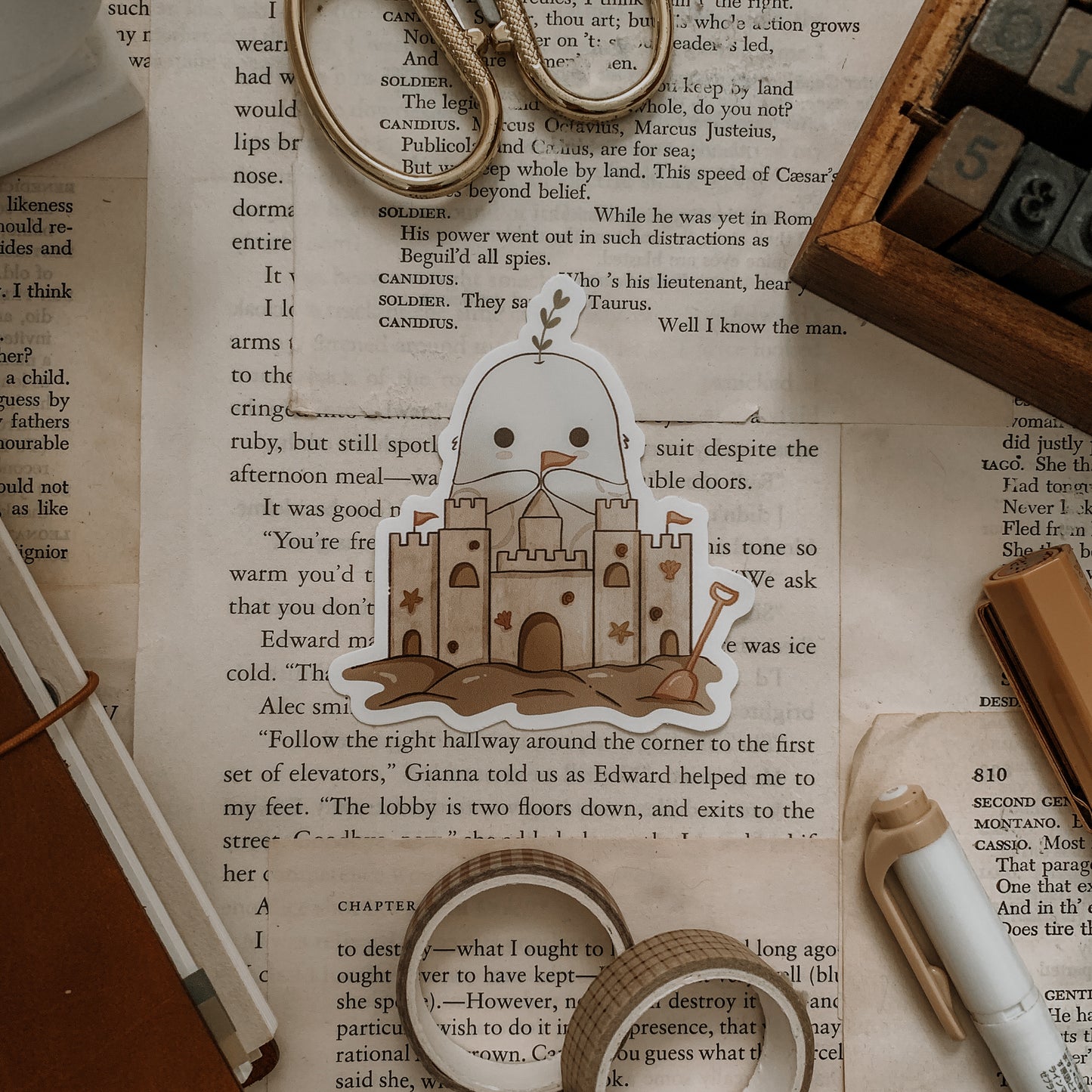 Cello Sandcastle Vinyl Sticker