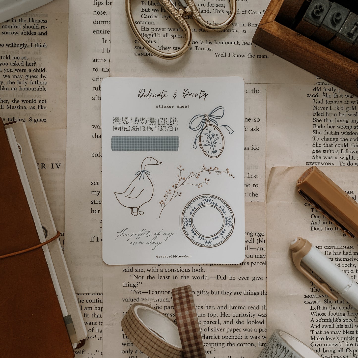 Delicate & Dainty Sticker Sheet