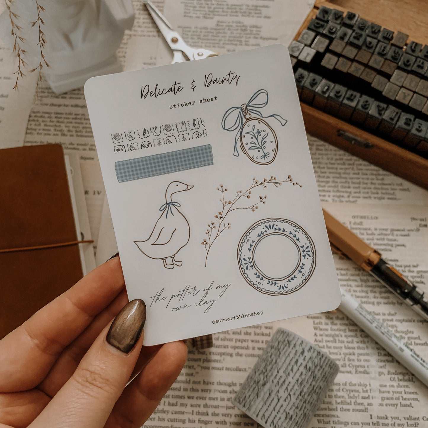 Delicate & Dainty Sticker Sheet