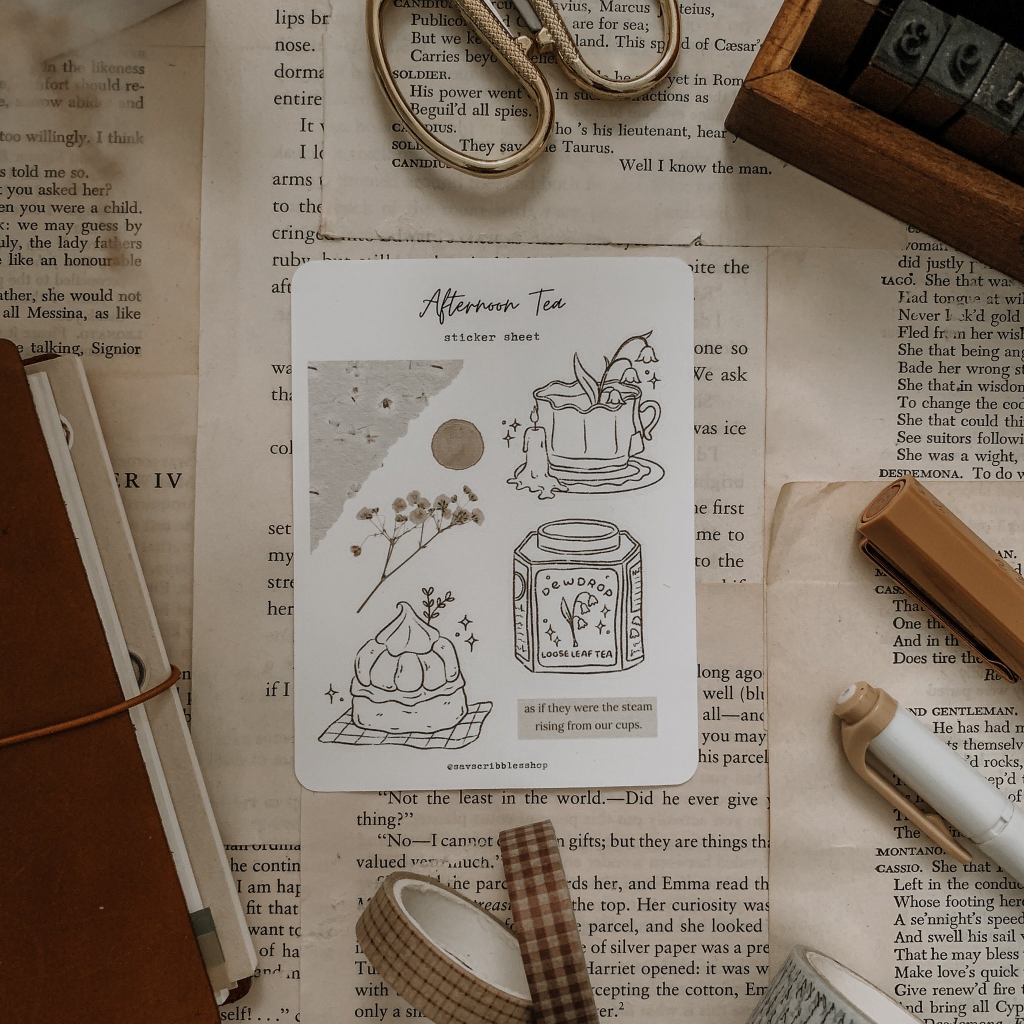 Afternoon Tea Sticker Sheet – Savannah Scribbles Shop