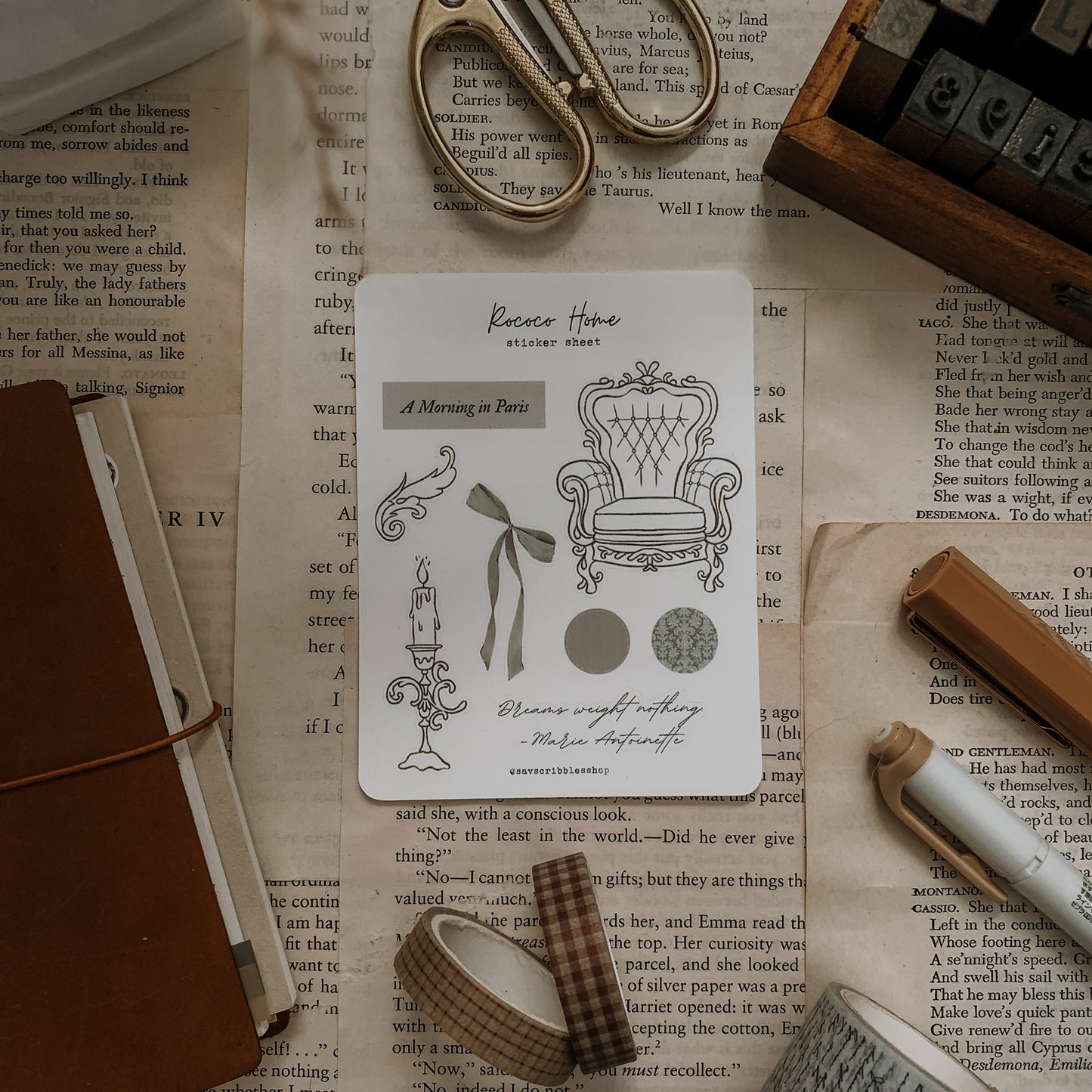 Rococo Home Sticker Sheet