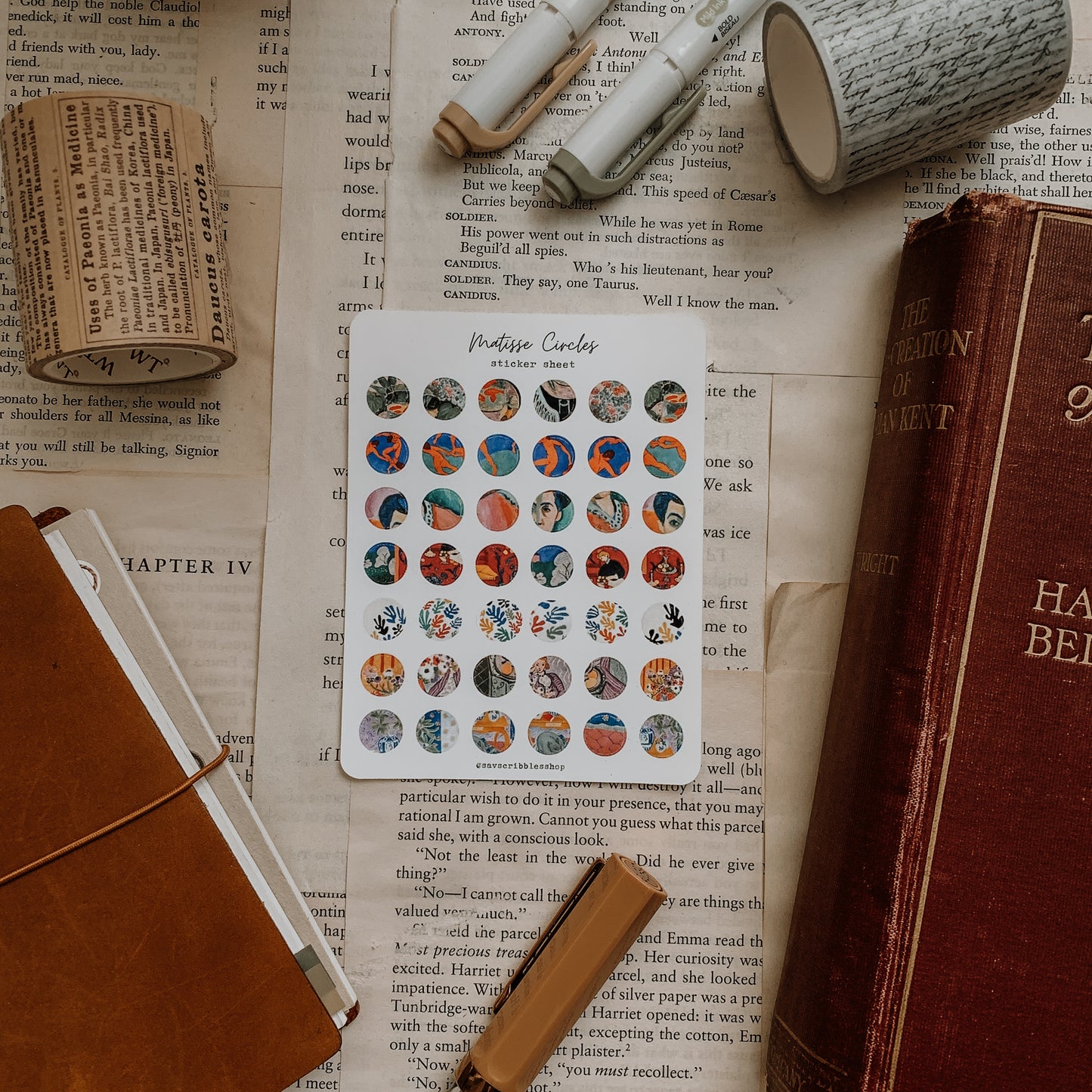 Picasso Circles Sticker Sheet